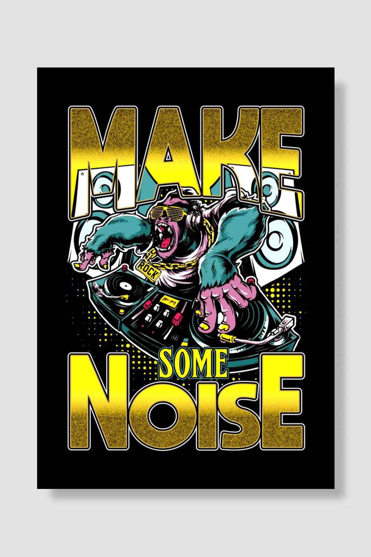 DJ Disc Jokey Turntable Müzik Poster Çerçevesiz Yüksek Kalite Müzik Afiş Duvar Poster