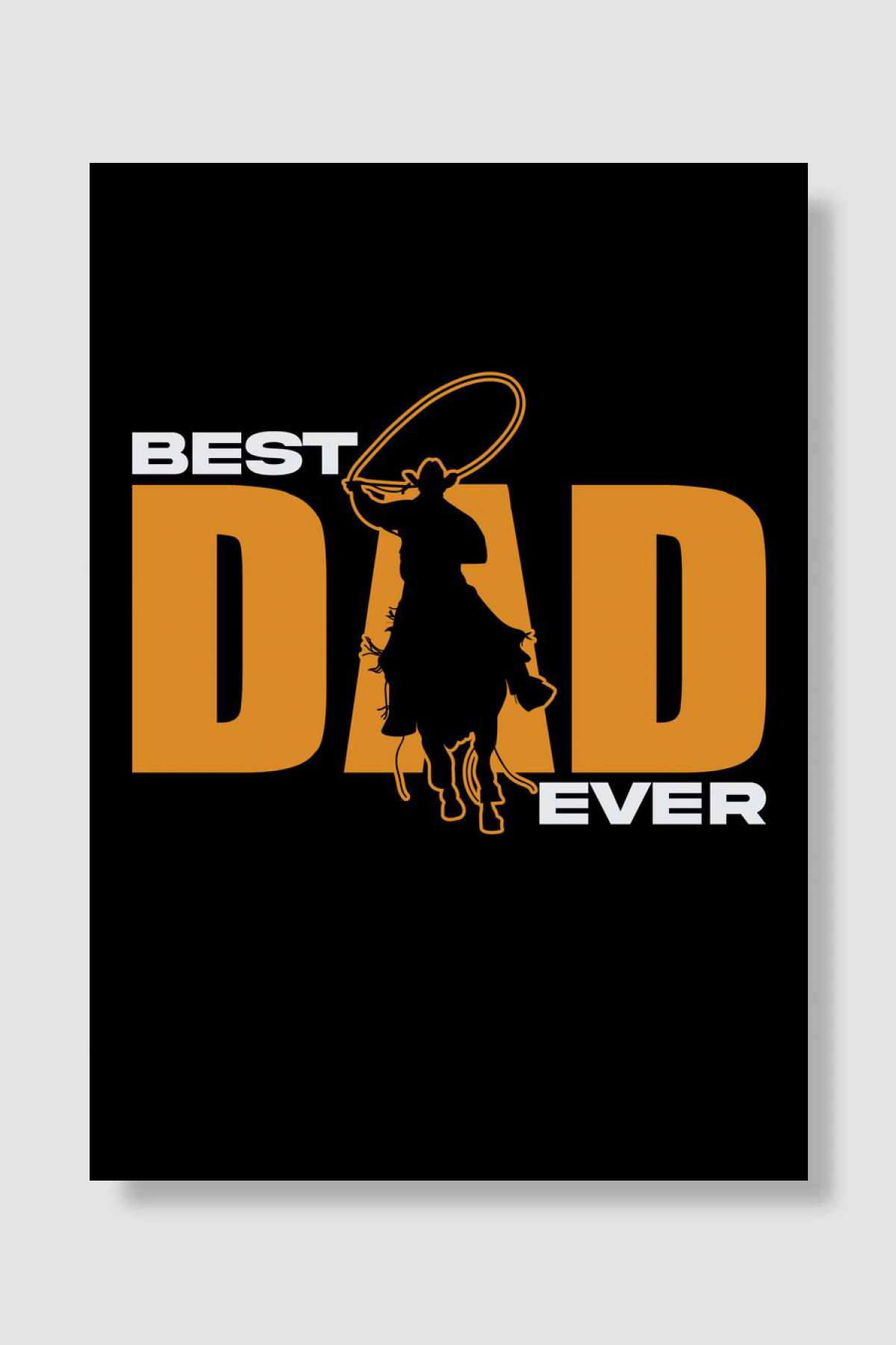 Fathers Day Best Dad Ever Müzik Poster Çerçevesiz Yüksek Kalite Müzik Afiş Duvar Poster