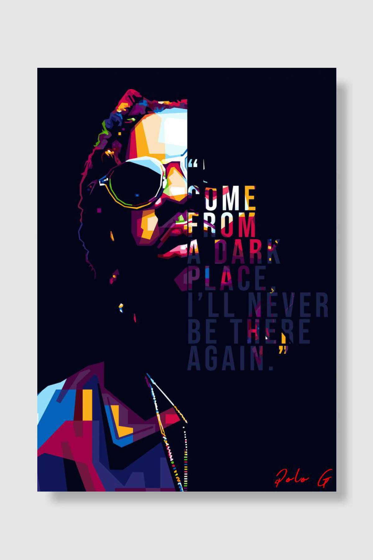 Polo G Müzik Poster Çerçevesiz Yüksek Kalite Müzik Afiş Duvar Poster