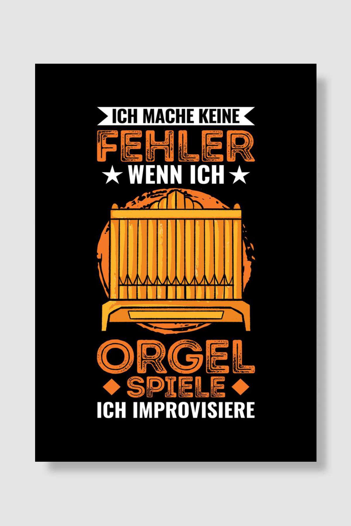Orgel Improvisieren Müzik Poster Çerçevesiz Yüksek Kalite Müzik Afiş Duvar Poster