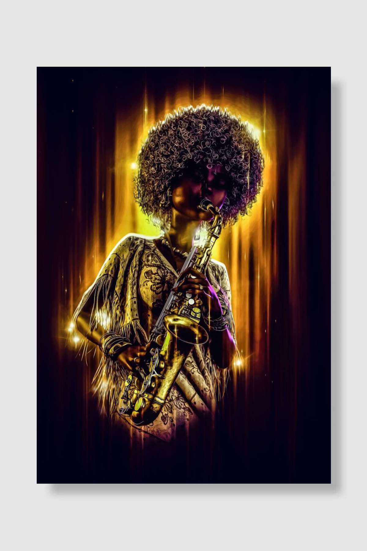 Toon black woman Müzik Poster Çerçevesiz Yüksek Kalite Müzik Afiş Duvar Poster