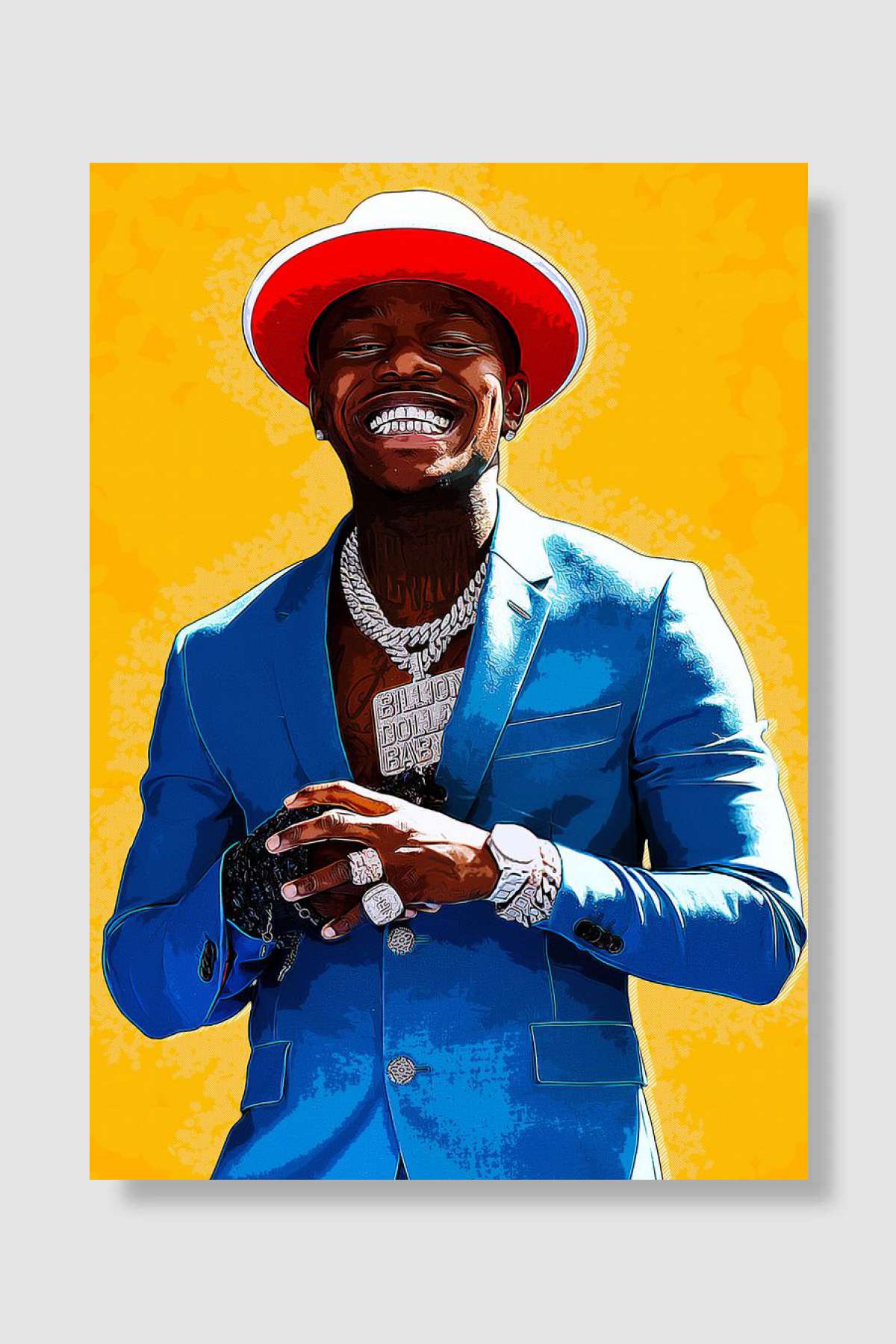 DaBaby Müzik Poster Çerçevesiz Yüksek Kalite Müzik Afiş Duvar Poster
