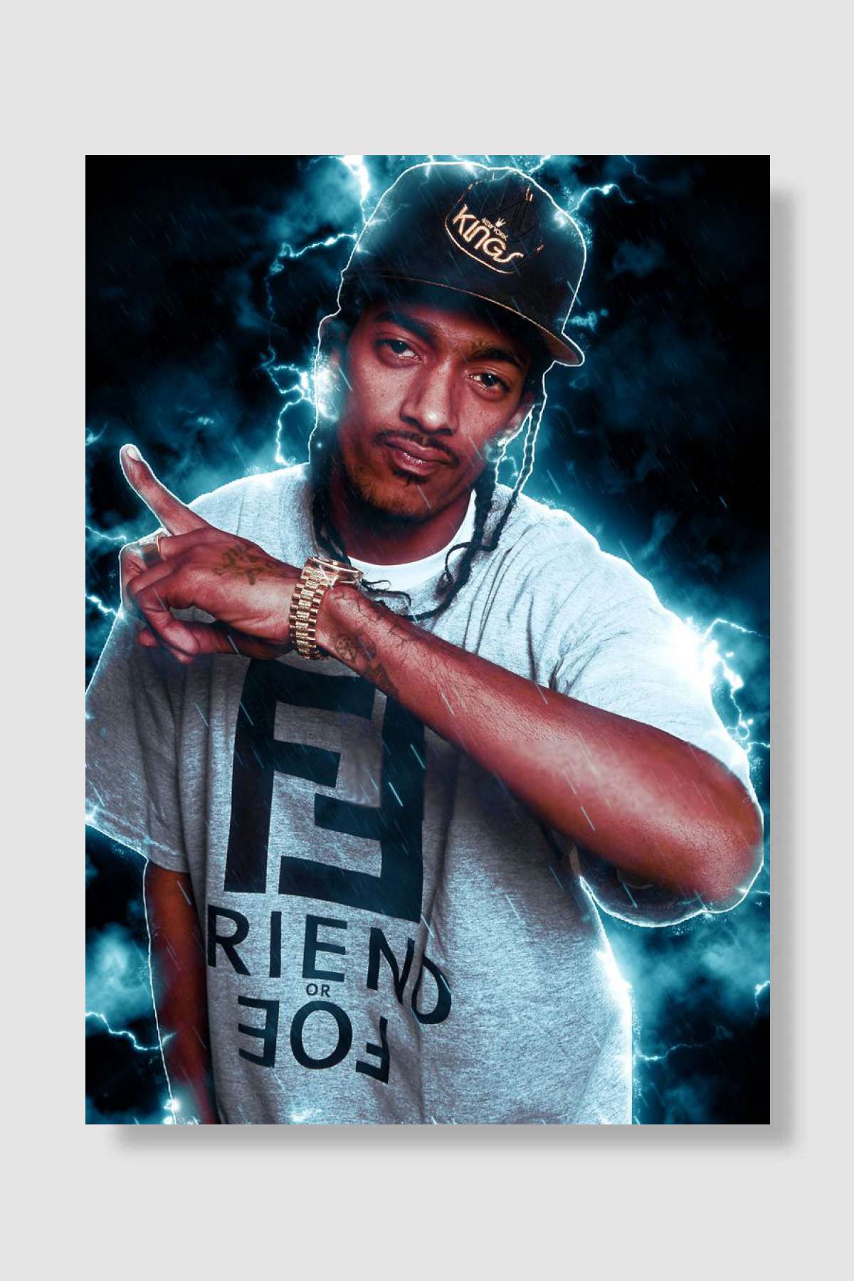 Nipsey Hussle Müzik Poster Çerçevesiz Yüksek Kalite Müzik Afiş Duvar Poster