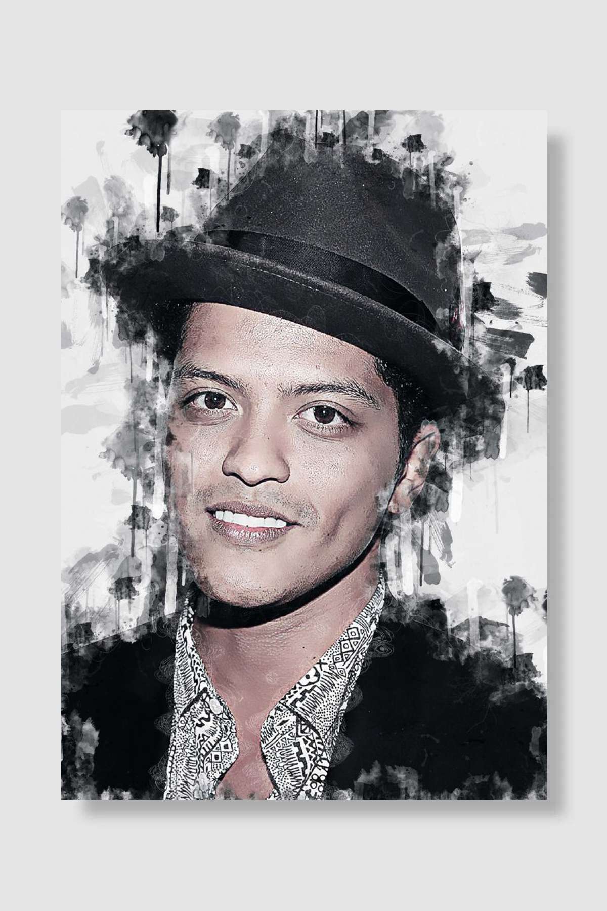 Bruno Mars Müzik Poster Çerçevesiz Yüksek Kalite Müzik Afiş Duvar Poster