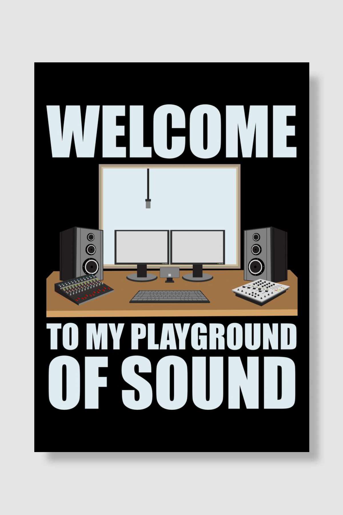 Audio Engineer Müzik Poster Çerçevesiz Yüksek Kalite Müzik Afiş Duvar Poster