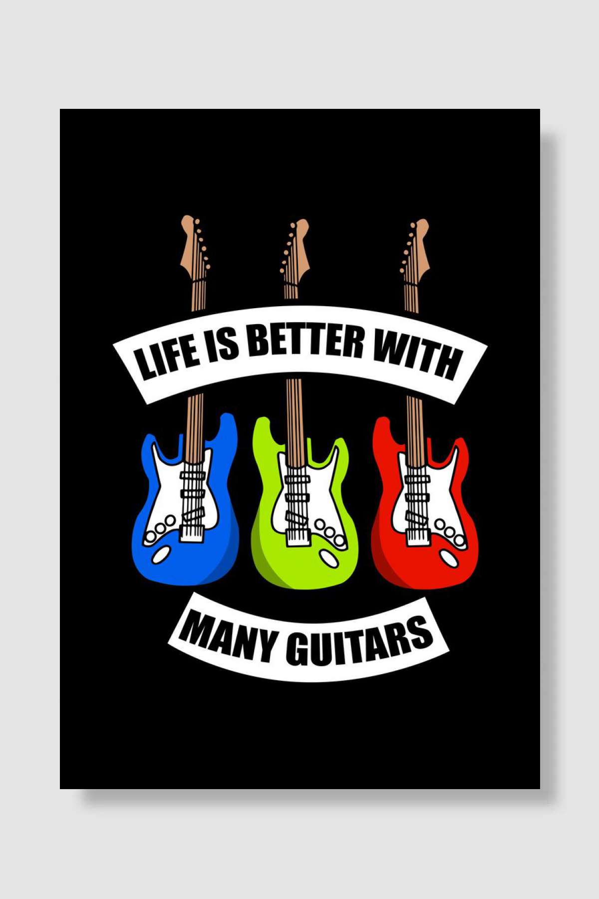 Guitar Player Müzik Poster Çerçevesiz Yüksek Kalite Müzik Afiş Duvar Poster