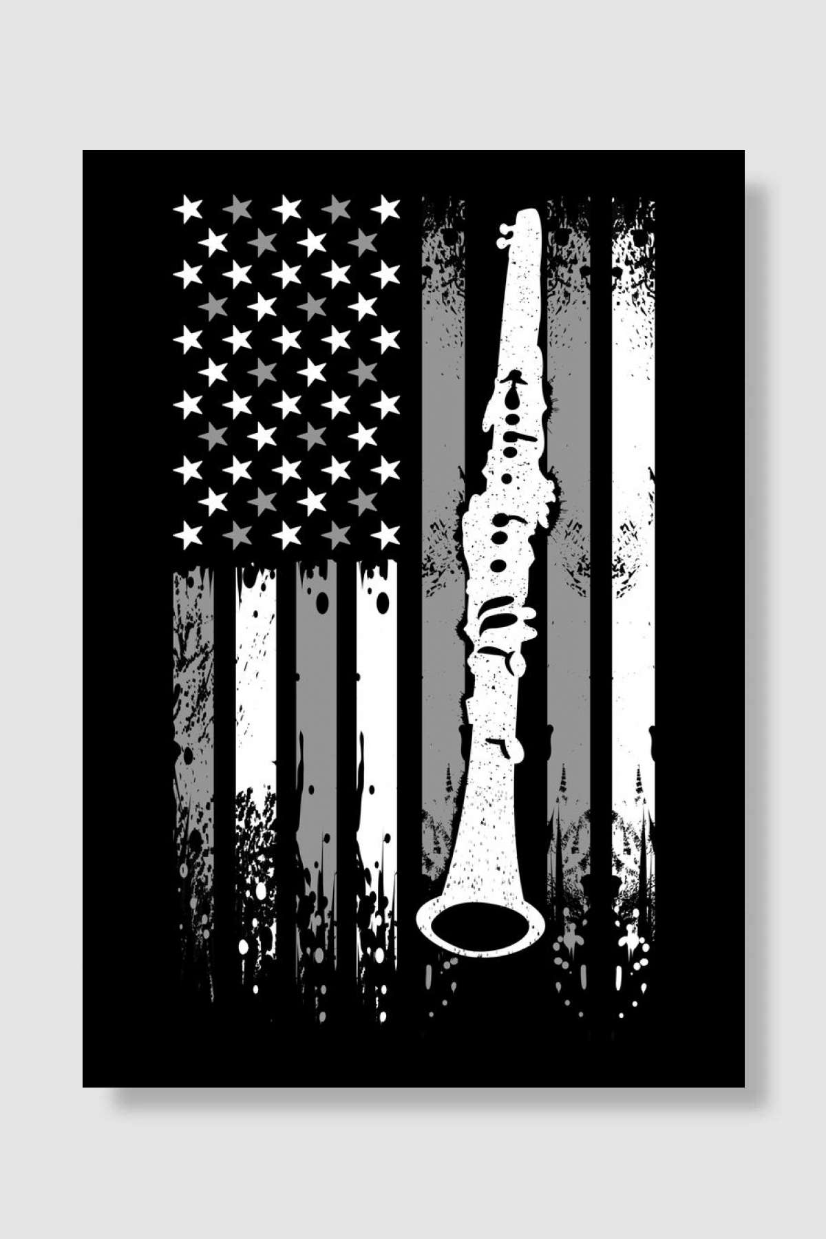 Clarinet Clarinetist Müzik Poster Çerçevesiz Yüksek Kalite Müzik Afiş Duvar Poster