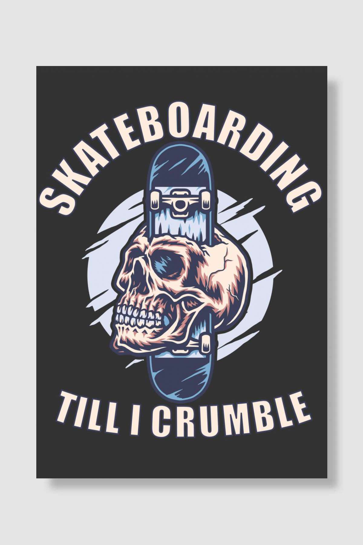 Skateboarding till I Müzik Poster Çerçevesiz Yüksek Kalite Müzik Afiş Duvar Poster