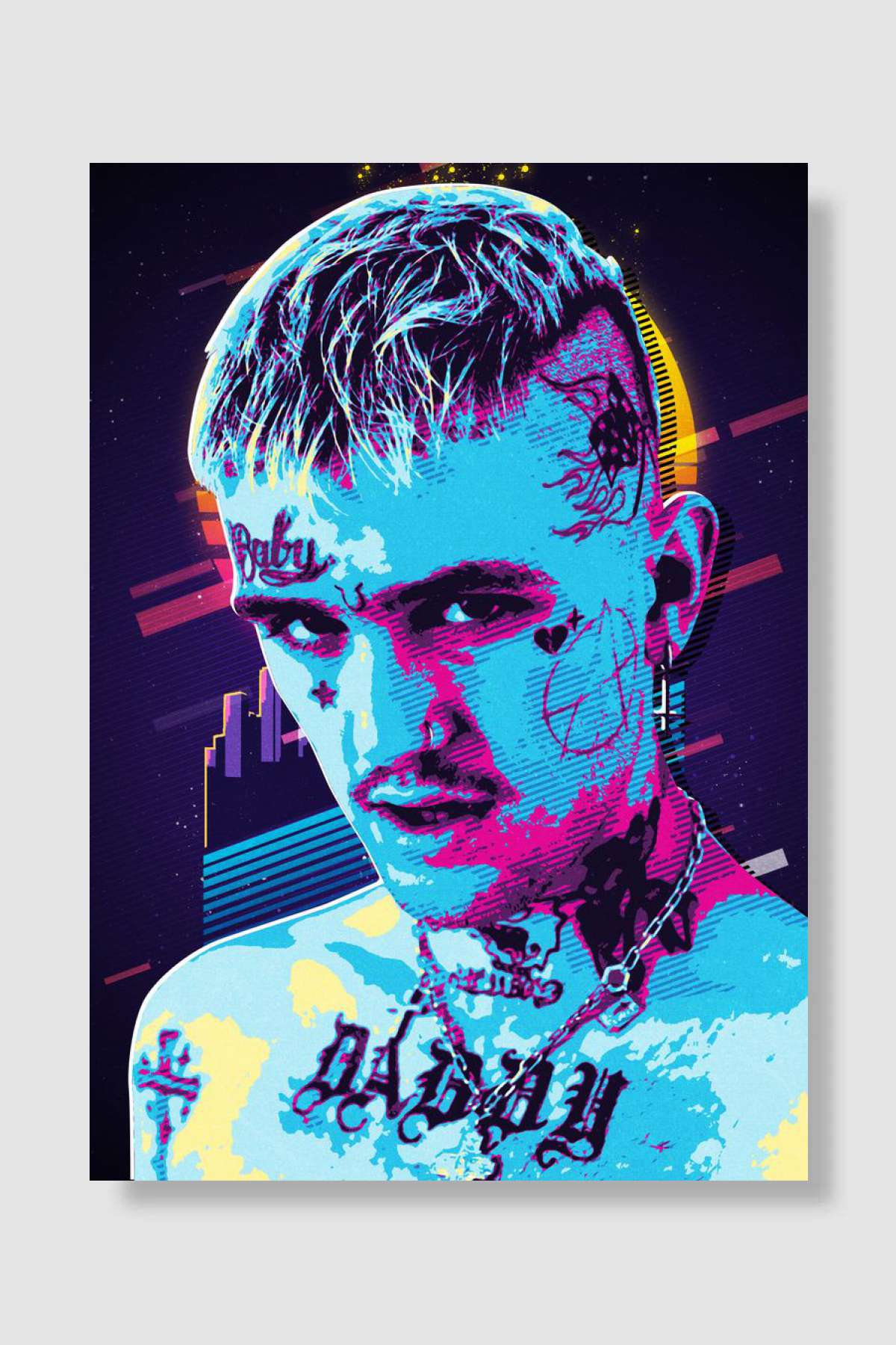 Lil Peep Müzik Poster Çerçevesiz Yüksek Kalite Müzik Afiş Duvar Poster