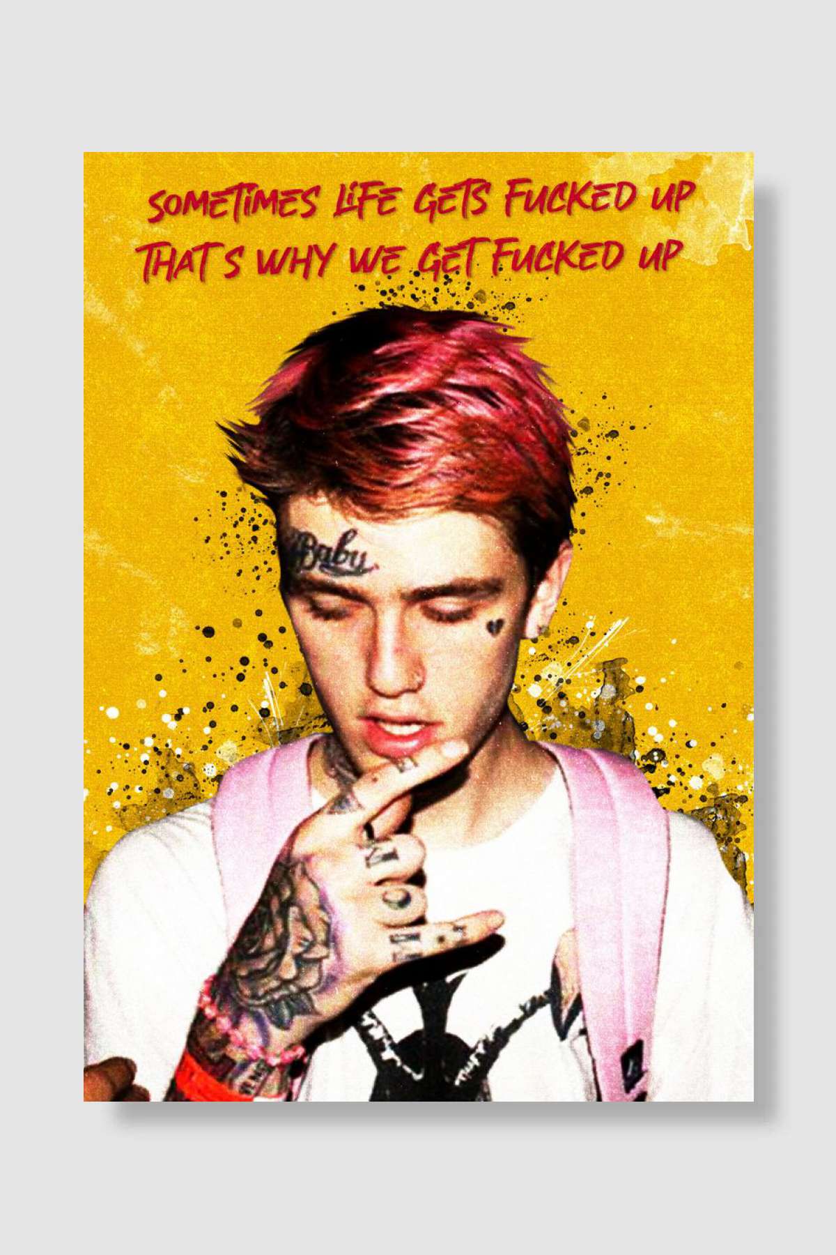 LIL PEEP QUOTES Müzik Poster Çerçevesiz Yüksek Kalite Müzik Afiş Duvar Poster