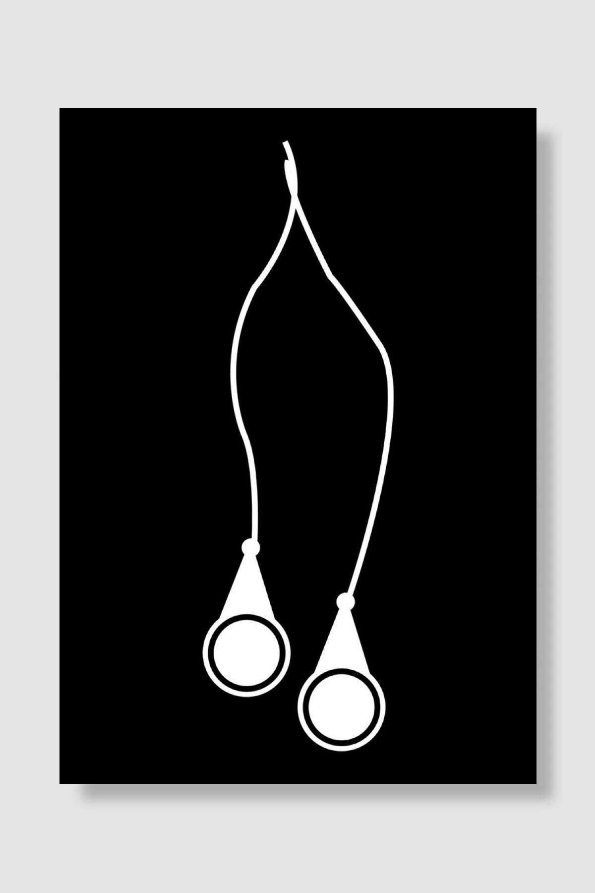 Earphone Who loves Music Müzik Poster Çerçevesiz Yüksek Kalite Müzik Afiş Duvar Poster