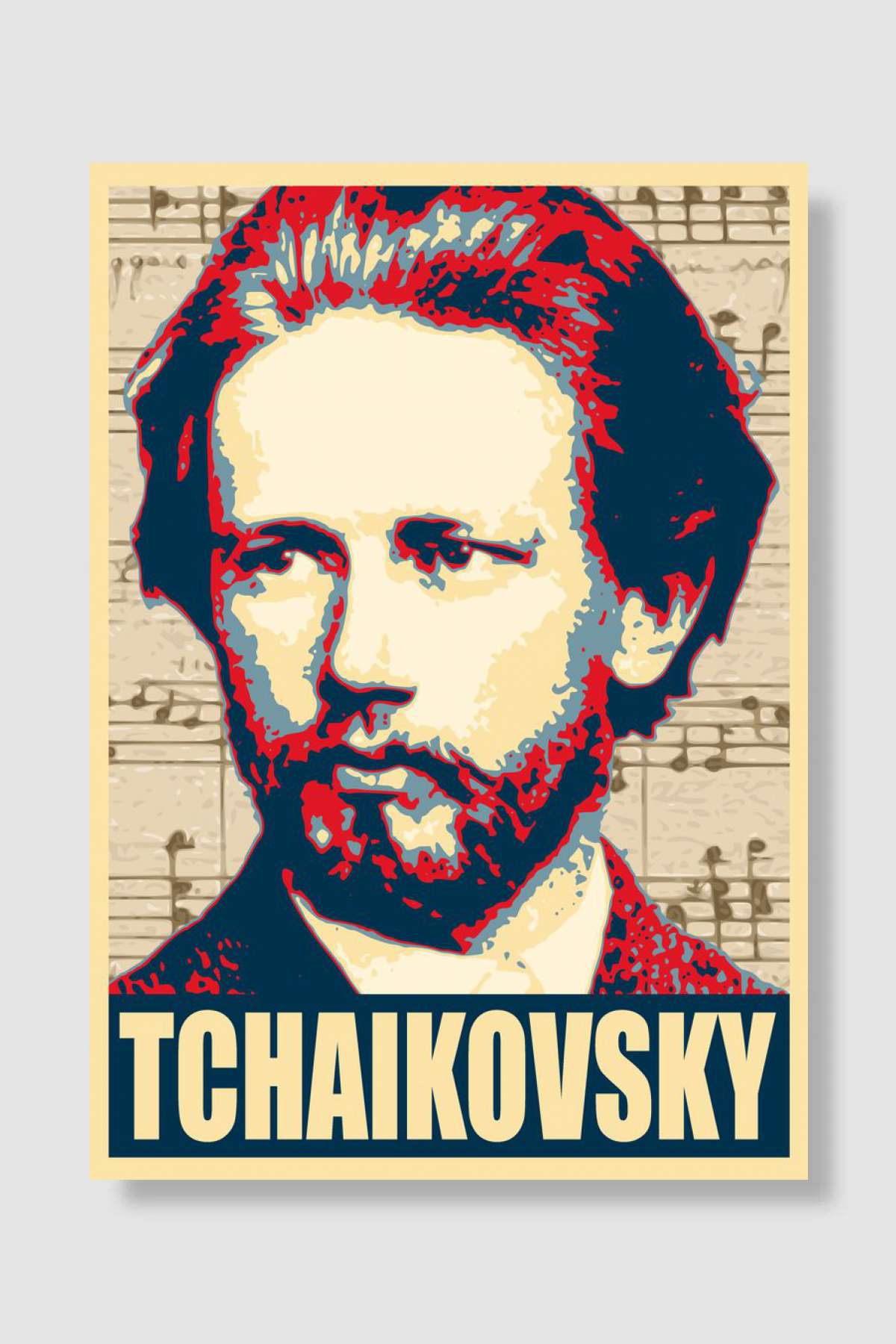 Pyotr Ilyich Tchaikovsky Müzik Poster Çerçevesiz Yüksek Kalite Müzik Afiş Duvar Poster