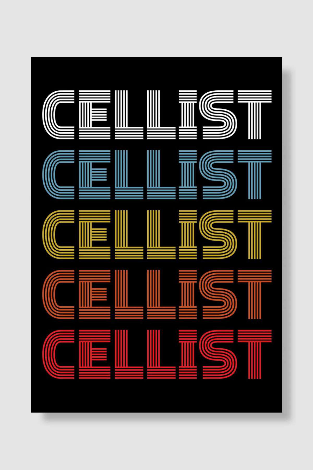 Cellist Cello Müzik Poster Çerçevesiz Yüksek Kalite Müzik Afiş Duvar Poster