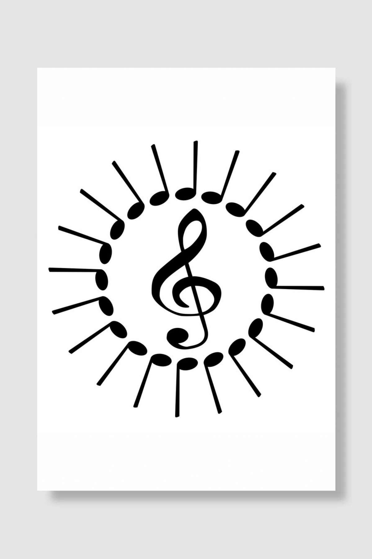 Musical Mandala Müzik Poster Çerçevesiz Yüksek Kalite Müzik Afiş Duvar Poster
