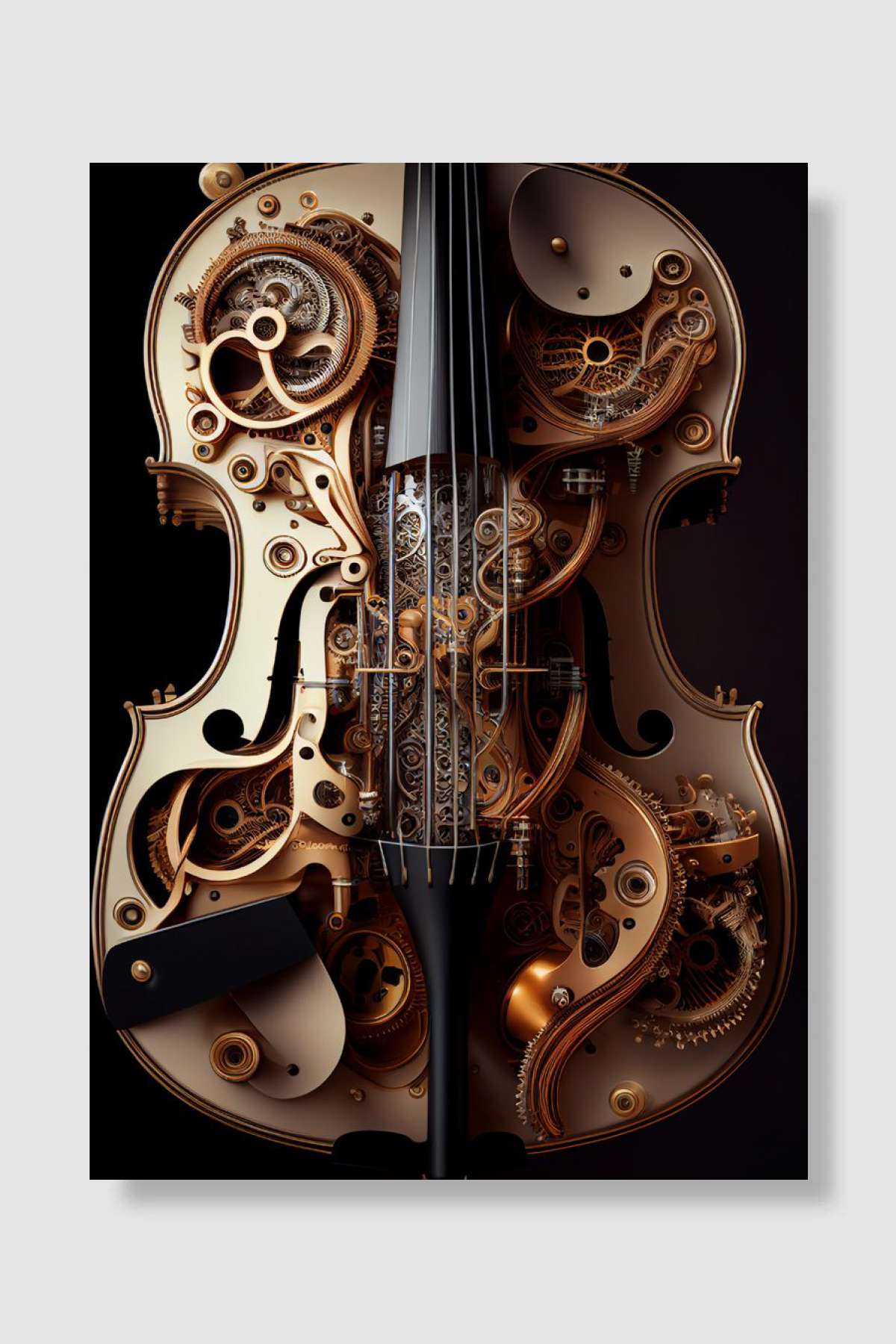 Cello Müzik Poster Çerçevesiz Yüksek Kalite Müzik Afiş Duvar Poster