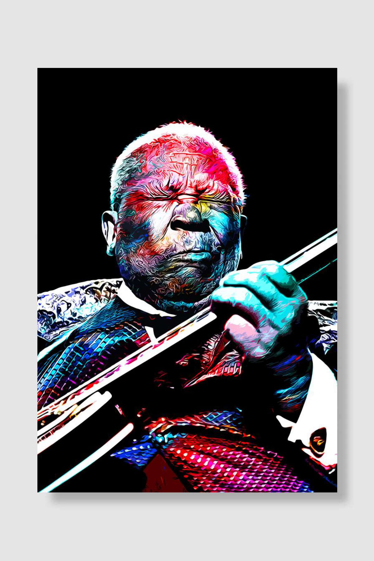 BB king Müzik Poster Çerçevesiz Yüksek Kalite Müzik Afiş Duvar Poster