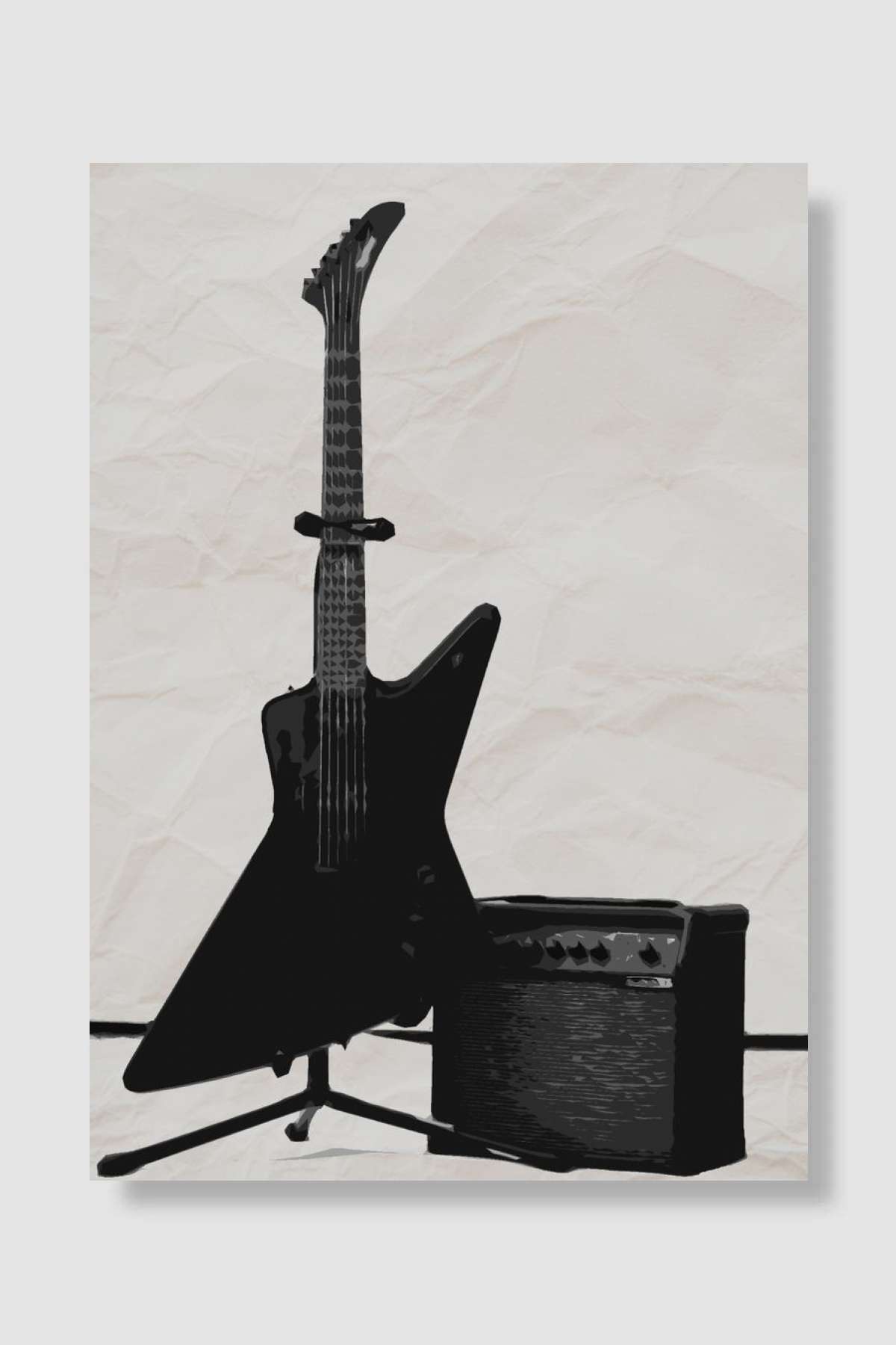 electrical guitar 2 Müzik Poster Çerçevesiz Yüksek Kalite Müzik Afiş Duvar Poster