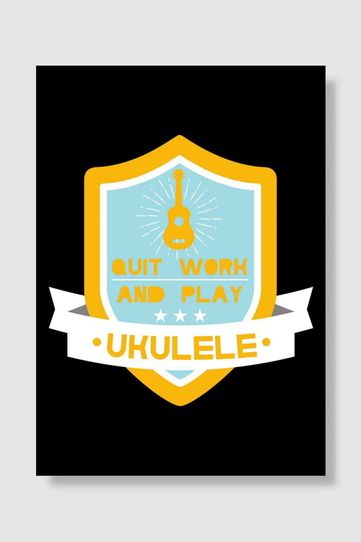 Ukulele Player Banjo Müzik Poster Çerçevesiz Yüksek Kalite Müzik Afiş Duvar Poster