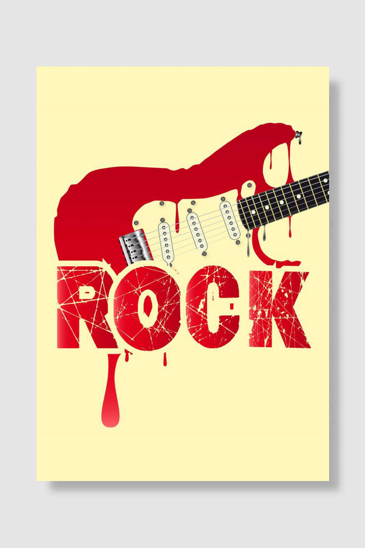 Electric Rock Guitar Müzik Poster Çerçevesiz Yüksek Kalite Müzik Afiş Duvar Poster