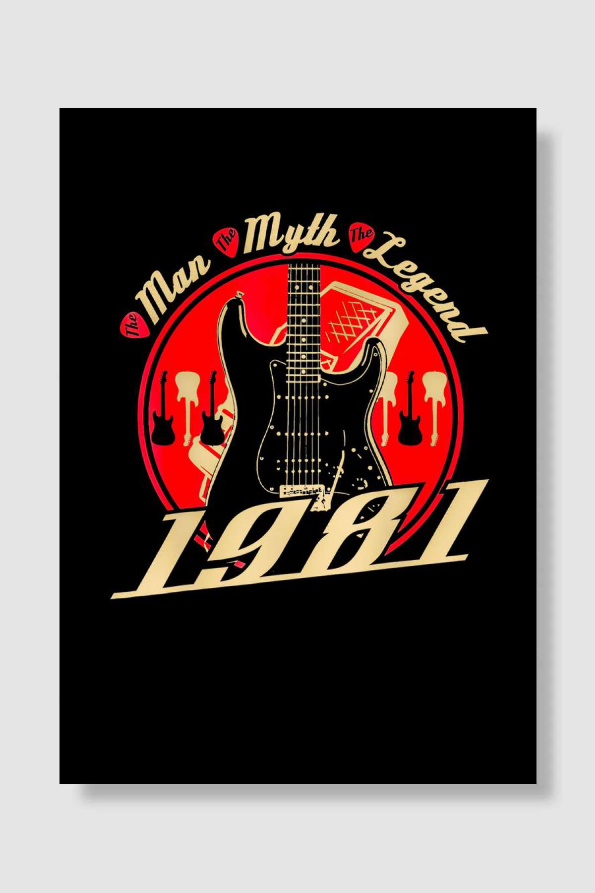 Birthday Gift Guitar Play Müzik Poster Çerçevesiz Yüksek Kalite Müzik Afiş Duvar Poster