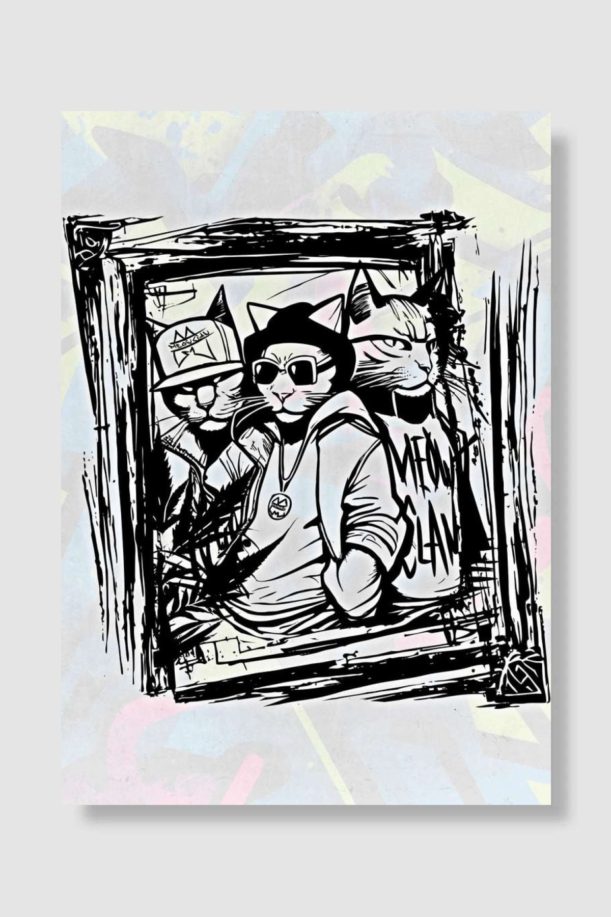 Hip Hop Animals Müzik Poster Çerçevesiz Yüksek Kalite Müzik Afiş Duvar Poster