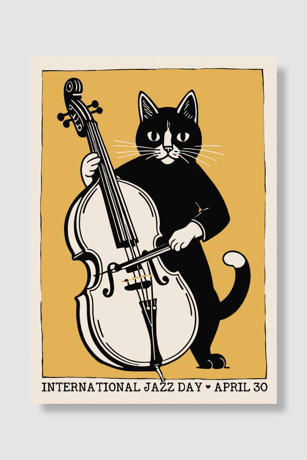 National Jazz Day Poster Müzik Poster Çerçevesiz Yüksek Kalite Müzik Afiş Duvar Poster