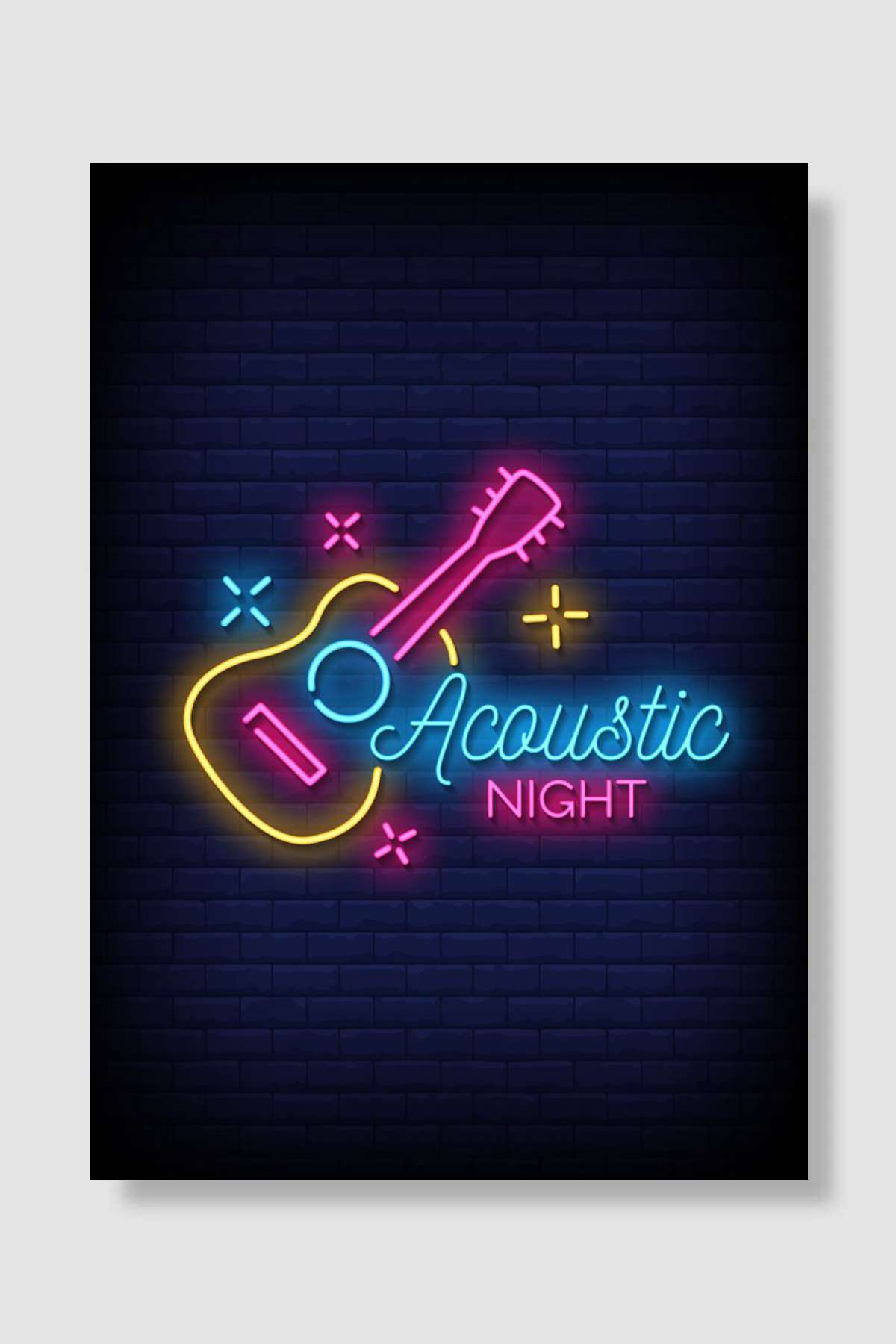 acoustic night Müzik Poster Çerçevesiz Yüksek Kalite Müzik Afiş Duvar Poster