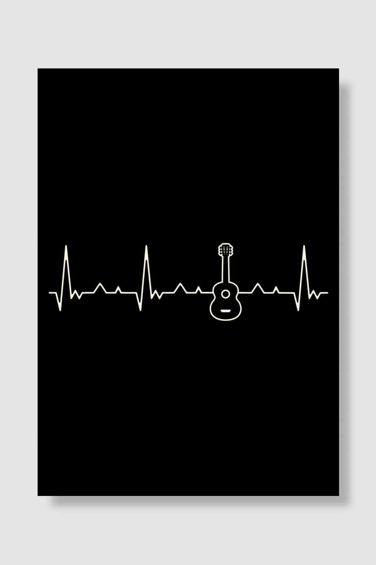 Guitar Aucustic Müzik Poster Çerçevesiz Yüksek Kalite Müzik Afiş Duvar Poster