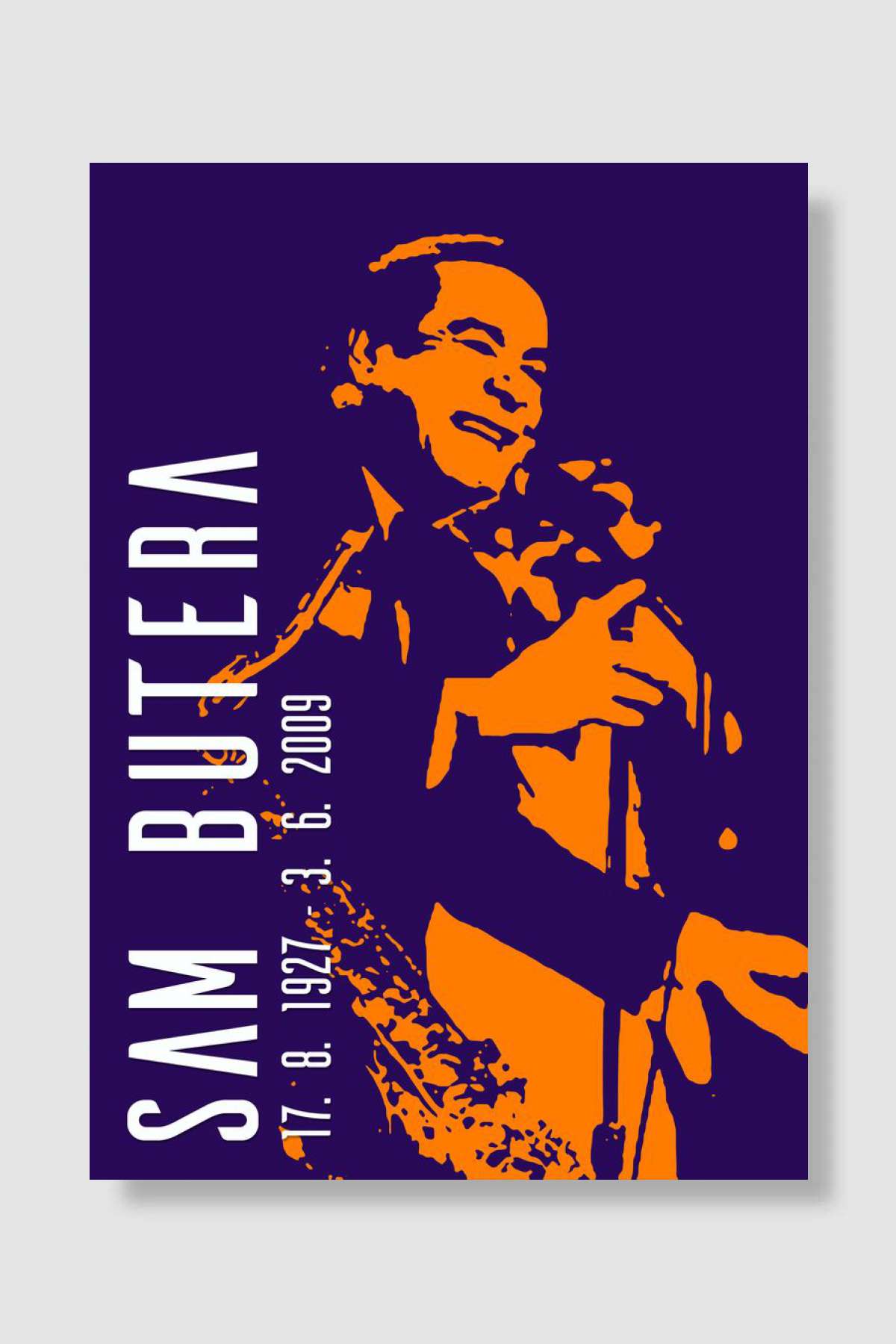 Sam Butera Müzik Poster Çerçevesiz Yüksek Kalite Müzik Afiş Duvar Poster