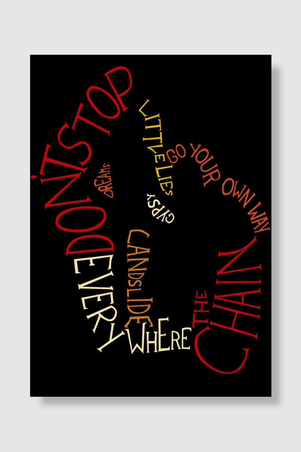 Fleetwood Mac Songs Müzik Poster Çerçevesiz Yüksek Kalite Müzik Afiş Duvar Poster