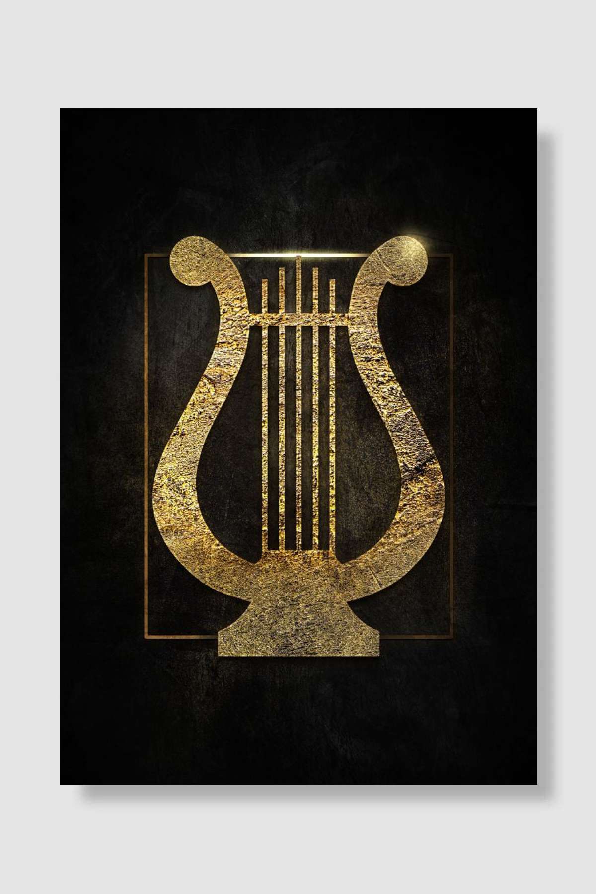 Gold Music 2 Müzik Poster Çerçevesiz Yüksek Kalite Müzik Afiş Duvar Poster