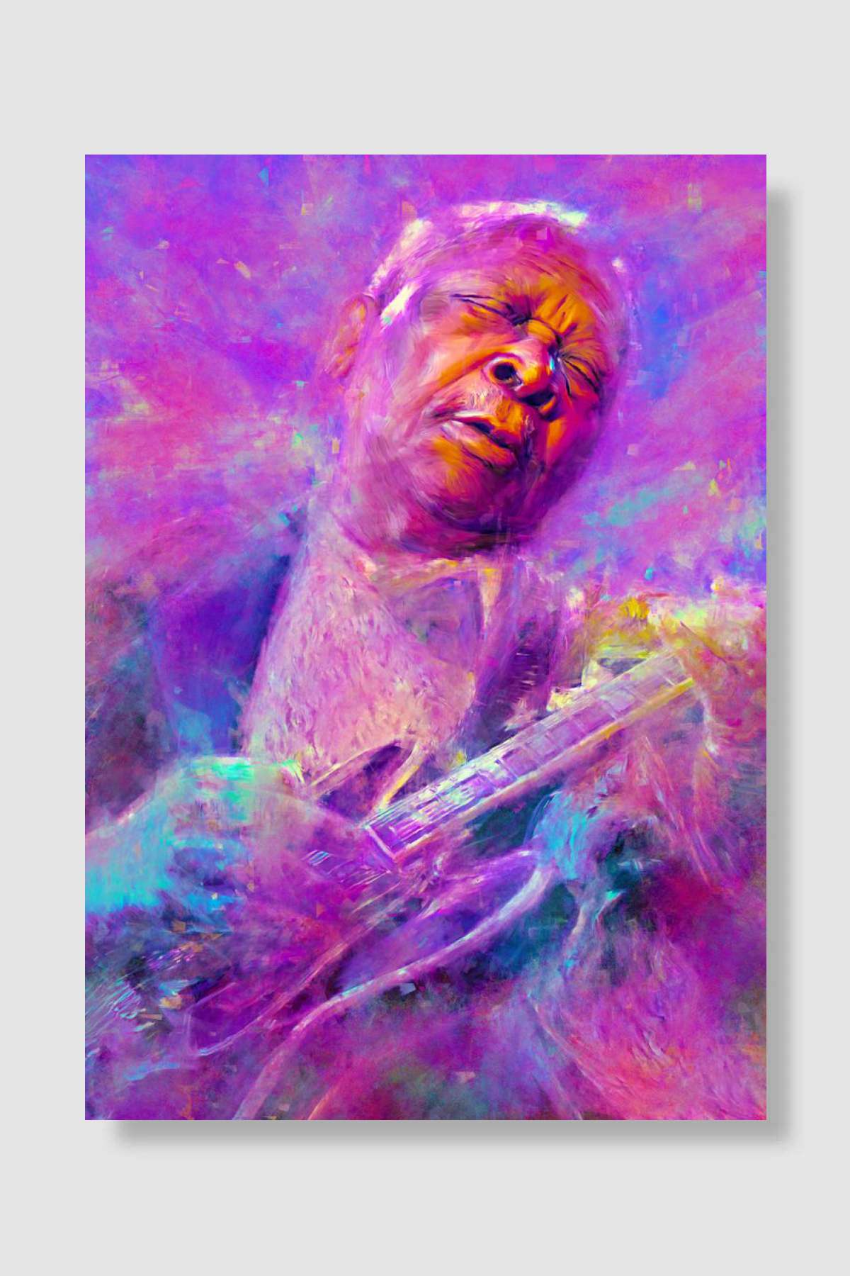 King of Blues Müzik Poster Çerçevesiz Yüksek Kalite Müzik Afiş Duvar Poster