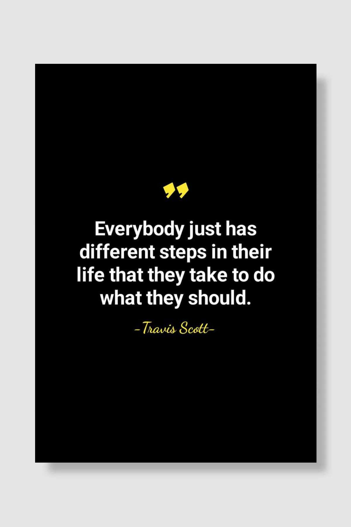 Travis Scott quotes Müzik Poster Çerçevesiz Yüksek Kalite Müzik Afiş Duvar Poster