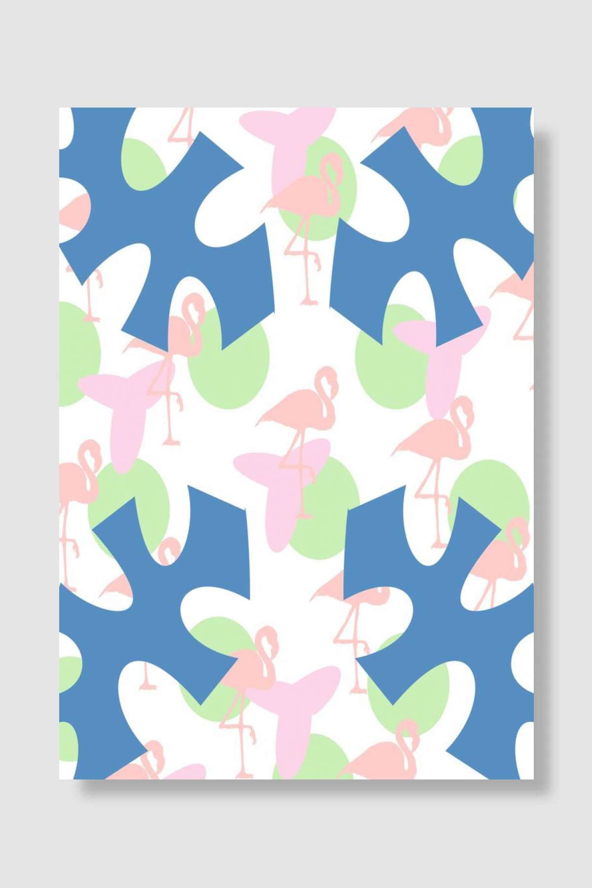 Flamingo blues motif Müzik Poster Çerçevesiz Yüksek Kalite Müzik Afiş Duvar Poster - En İyi Fiyatlarla