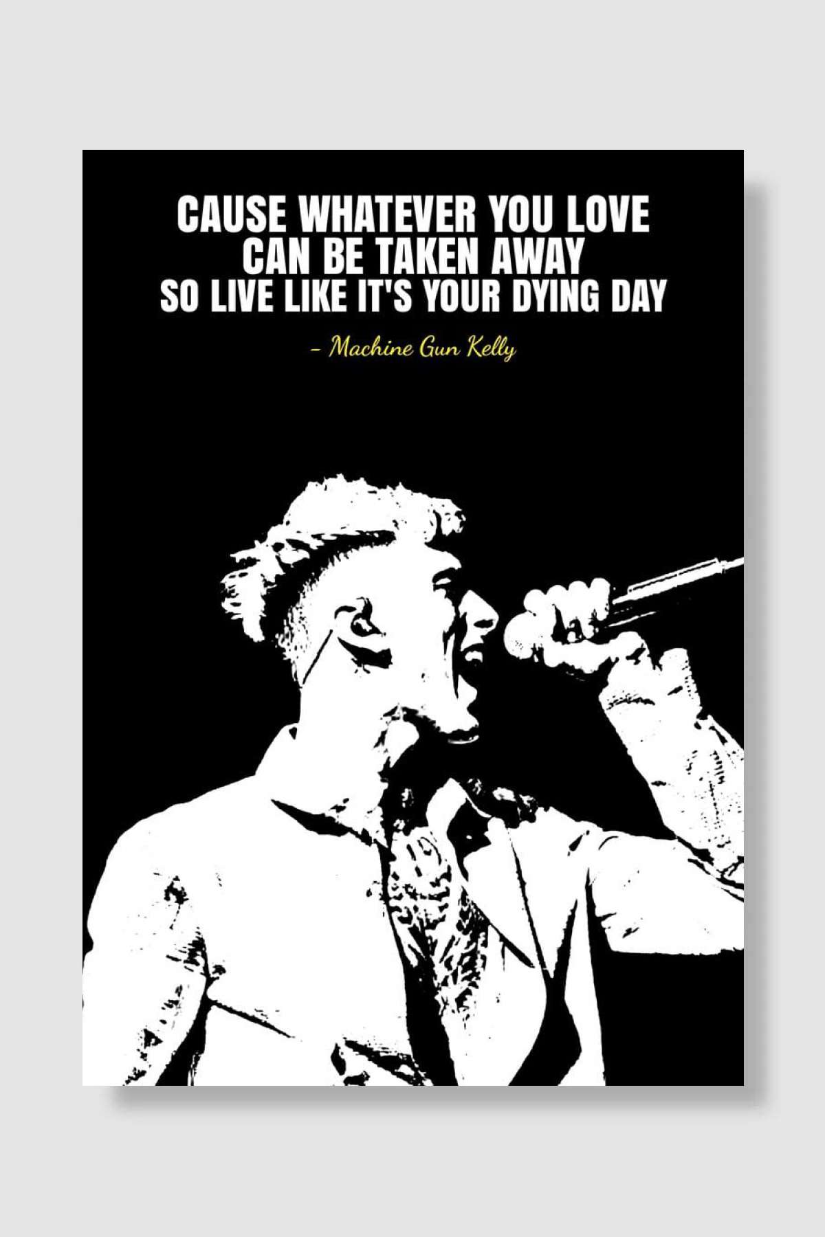 Machine Gun Kelly Müzik Poster Çerçevesiz Yüksek Kalite Müzik Afiş Duvar Poster