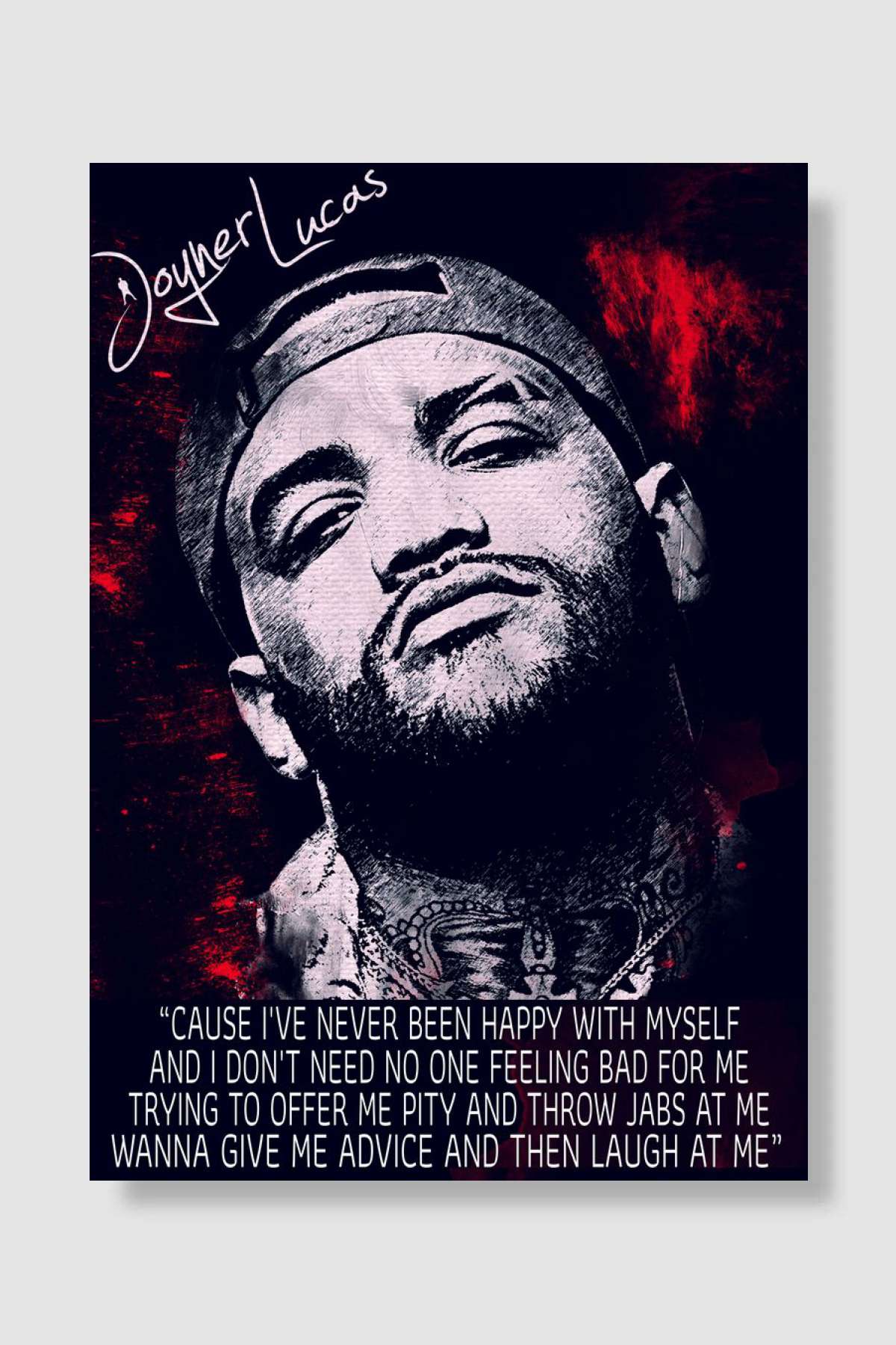 Joyner Lucas Müzik Poster Çerçevesiz Yüksek Kalite Müzik Afiş Duvar Poster