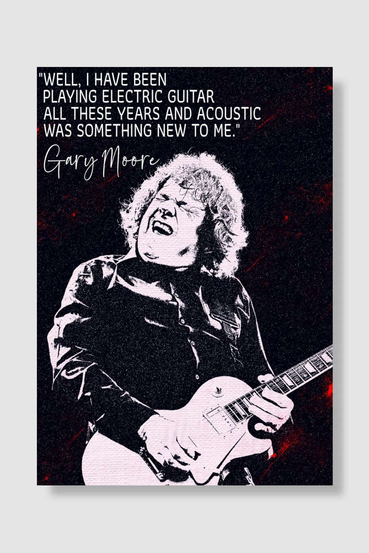 Gary Moore Müzik Poster Çerçevesiz Yüksek Kalite Müzik Afiş Duvar Poster