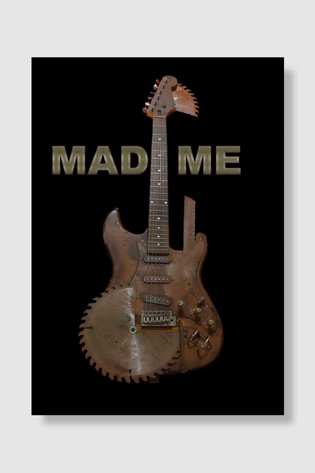 Guitar Mad Me Müzik Poster Çerçevesiz Yüksek Kalite Müzik Afiş Duvar Poster