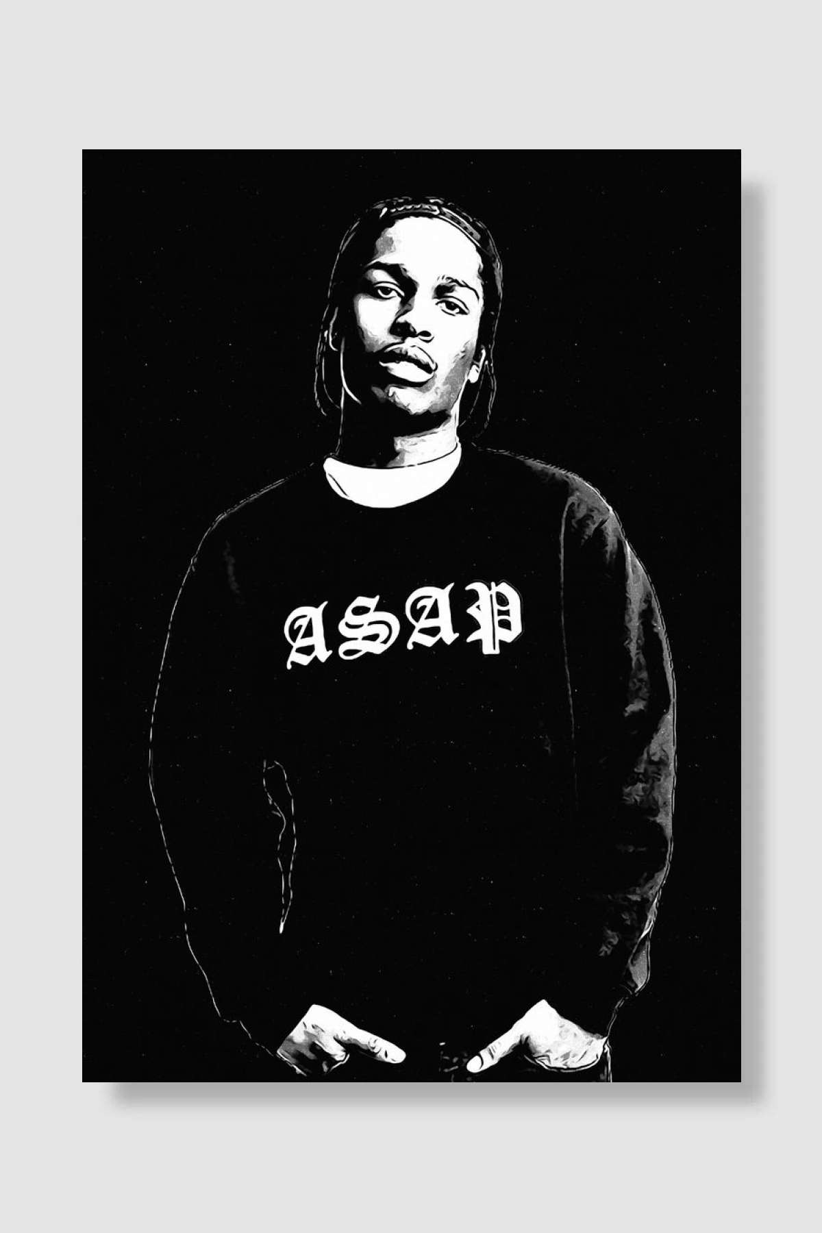 ASAP ROCKY Müzik Poster Çerçevesiz Yüksek Kalite Müzik Afiş Duvar Poster - En İyi Fiyatlarla