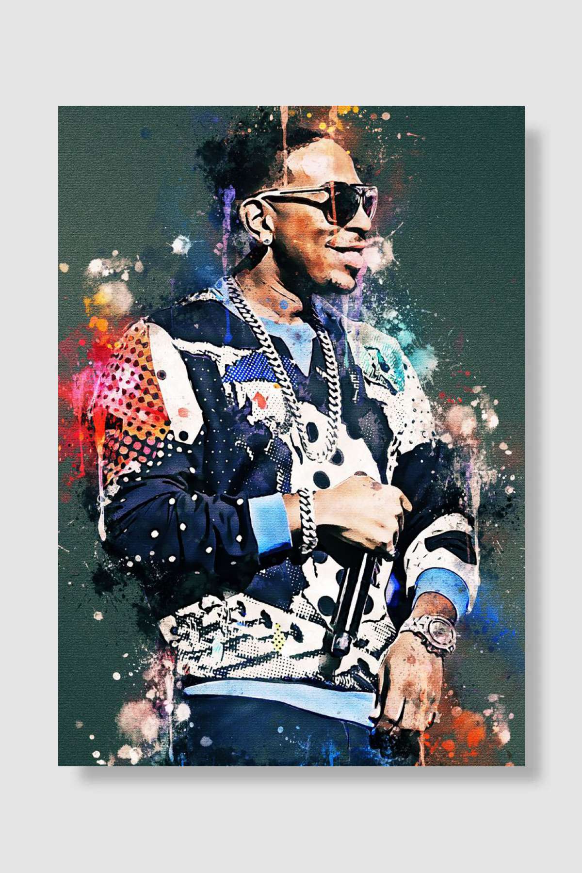 Ludacris Müzik Poster Çerçevesiz Yüksek Kalite Müzik Afiş Duvar Poster