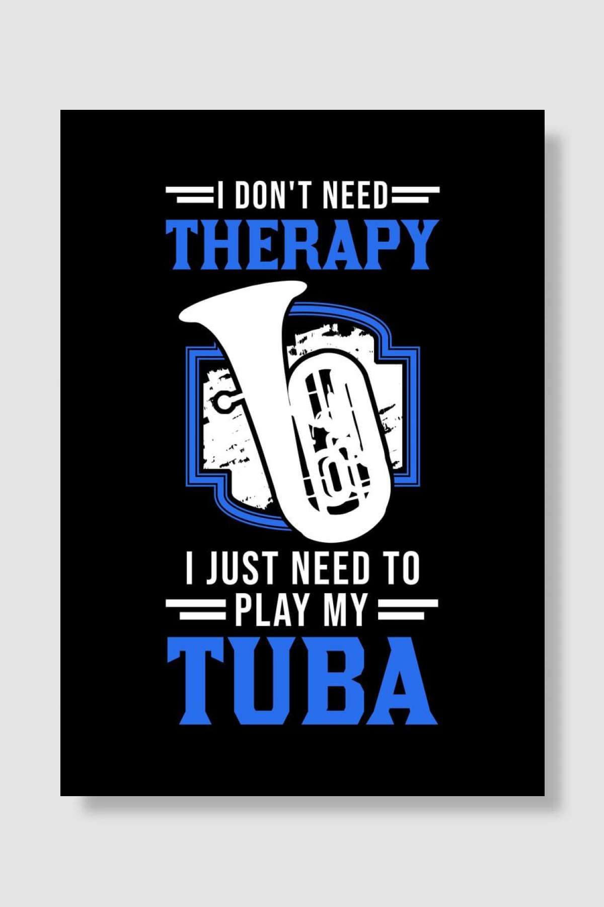 Tuba Therapy Player Müzik Poster Çerçevesiz Yüksek Kalite Müzik Afiş Duvar Poster