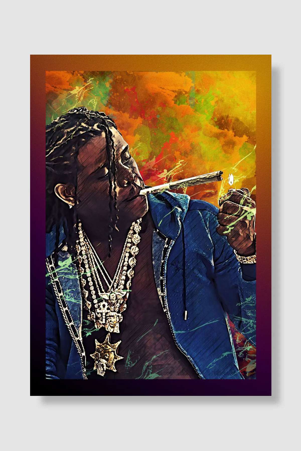 CHIEF KEEF Müzik Poster Çerçevesiz Yüksek Kalite Müzik Afiş Duvar Poster