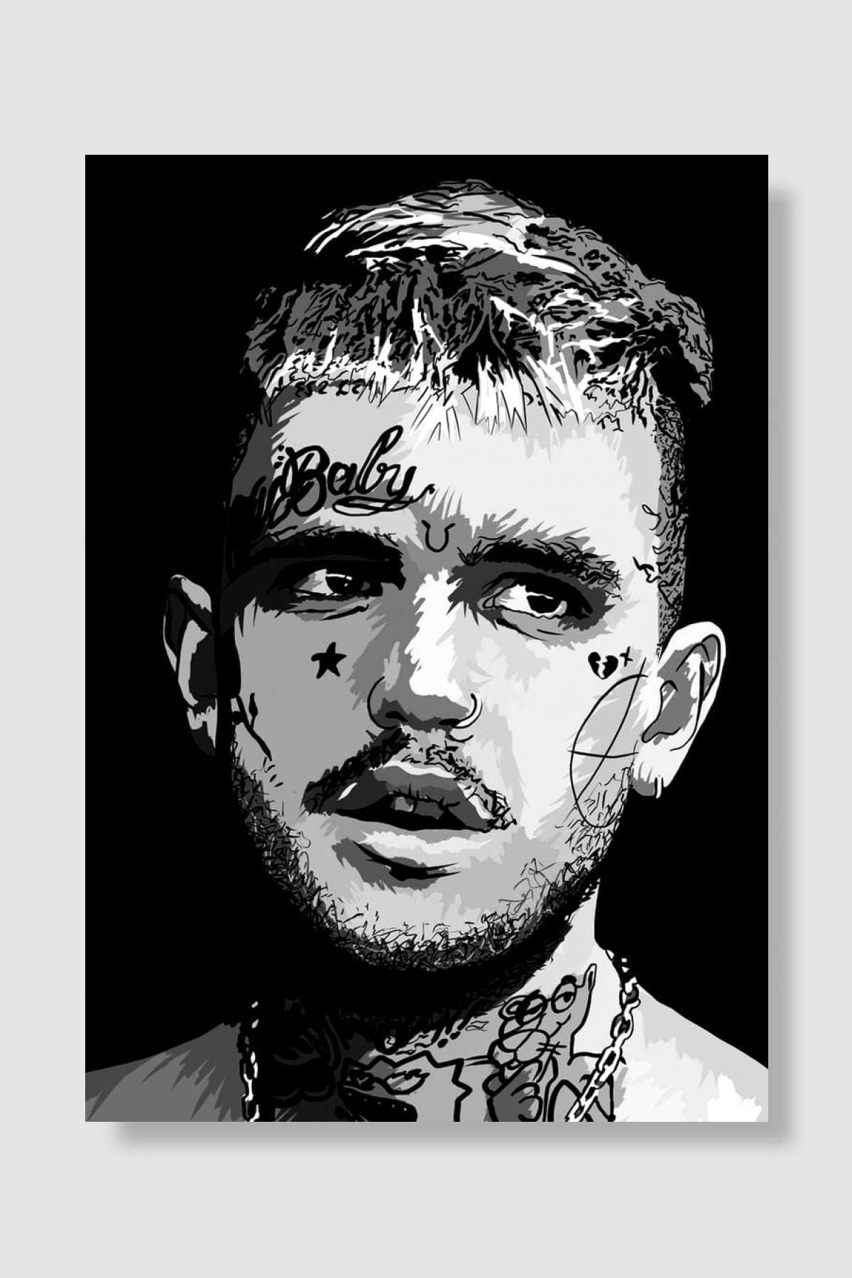 Lil Peep Müzik Poster Çerçevesiz Yüksek Kalite Müzik Afiş Duvar Poster - En İyi Fiyatlarla