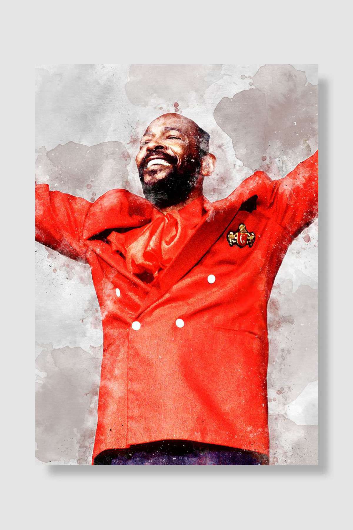 Marvin Gaye Müzik Poster Çerçevesiz Yüksek Kalite Müzik Afiş Duvar Poster