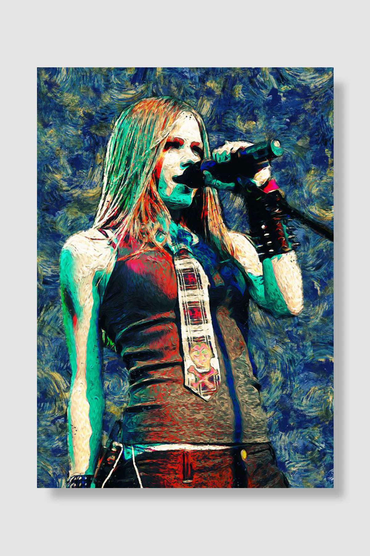 Avril Lavigne Müzik Poster Çerçevesiz Yüksek Kalite Müzik Afiş Duvar Poster