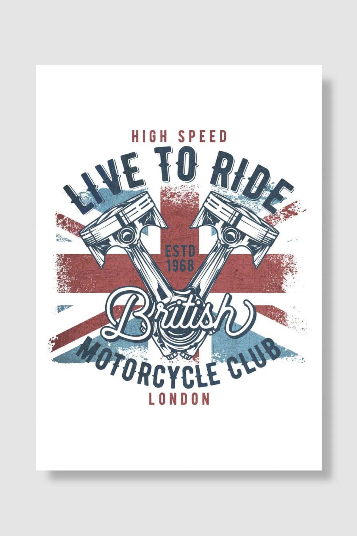 Live to Ride Müzik Poster Çerçevesiz Yüksek Kalite Müzik Afiş Duvar Poster