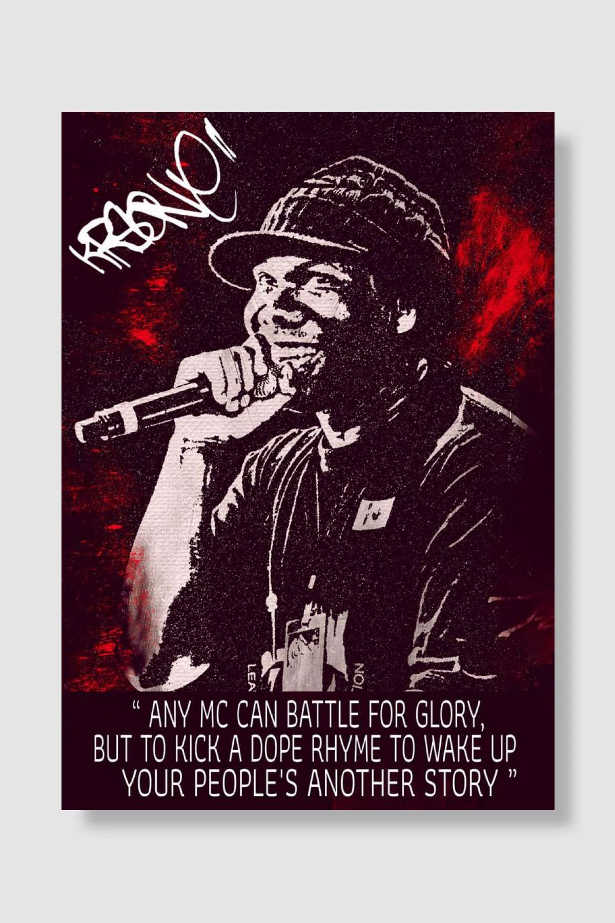 KRS One Müzik Poster Çerçevesiz Yüksek Kalite Müzik Afiş Duvar Poster - En İyi Fiyatlarla