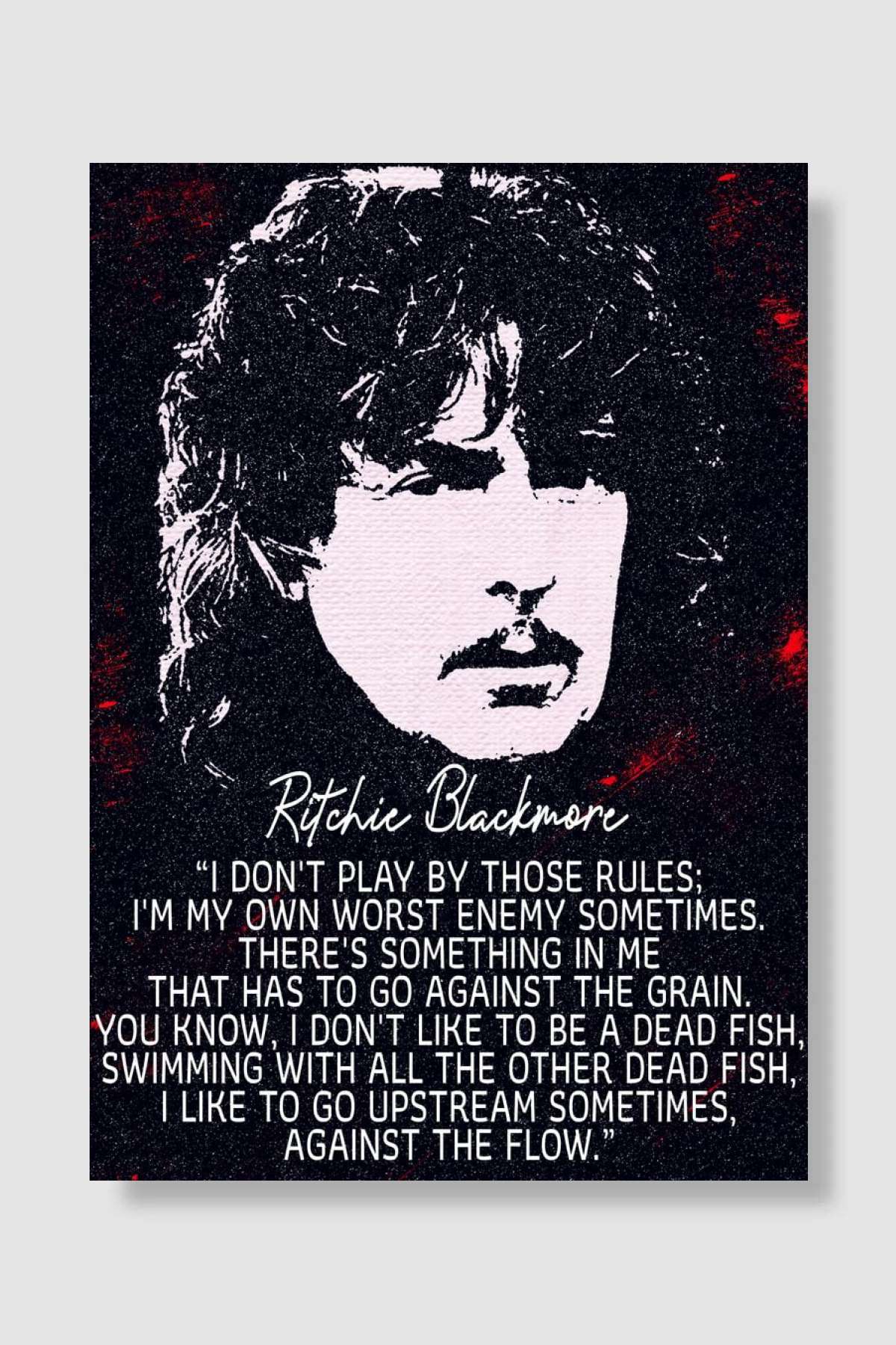 Ritchie Blackmore Müzik Poster Çerçevesiz Yüksek Kalite Müzik Afiş Duvar Poster