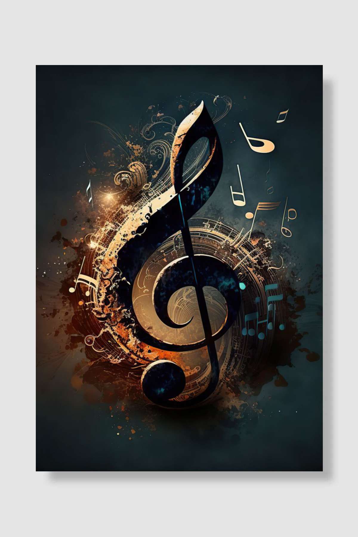 Note music Müzik Poster Çerçevesiz Yüksek Kalite Müzik Afiş Duvar Poster - En İyi Fiyatlarla