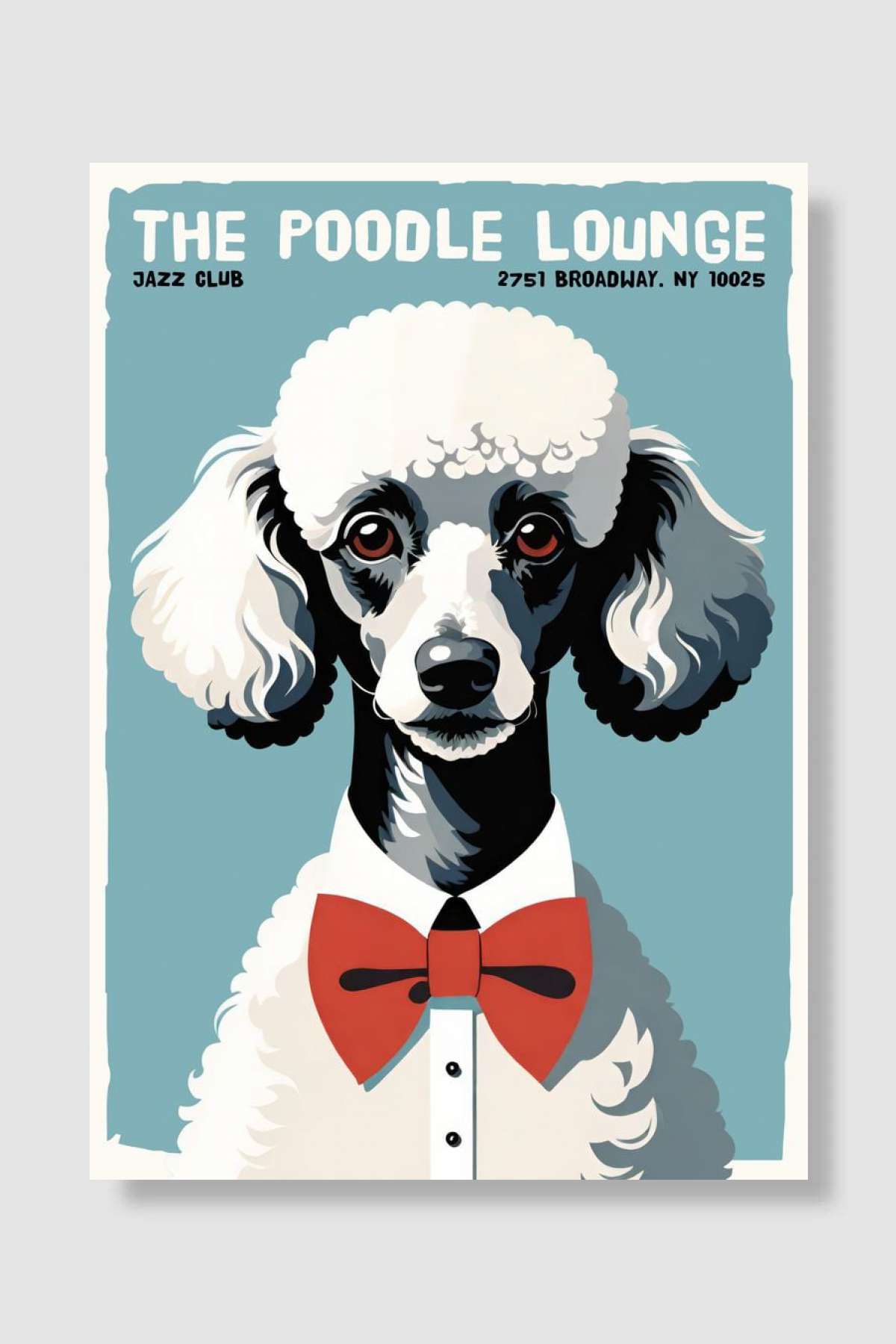 Poodle Dog Jazz Club Müzik Poster Çerçevesiz Yüksek Kalite Müzik Afiş Duvar Poster